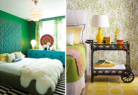 Красочный дизайн спальни