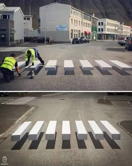 3D пешеходный переход в Исландии