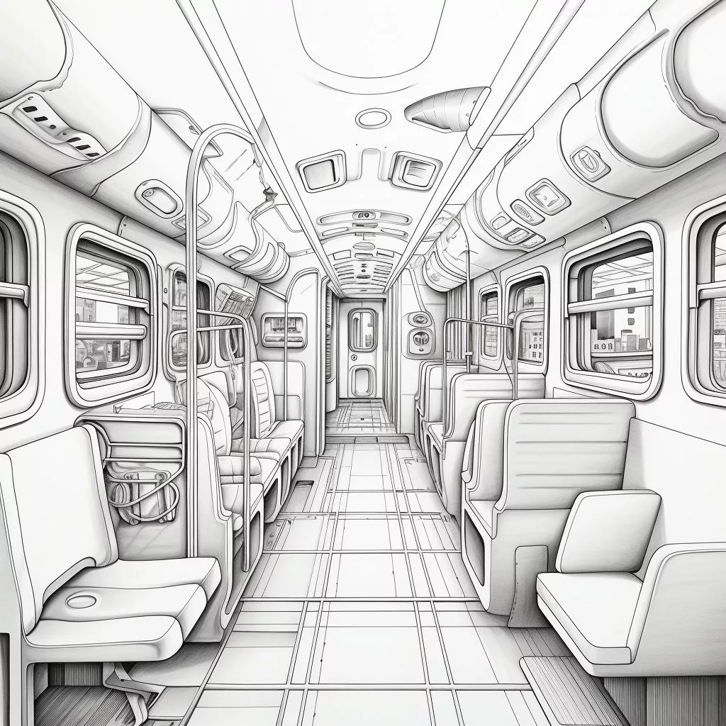 Детская раскраска поезда