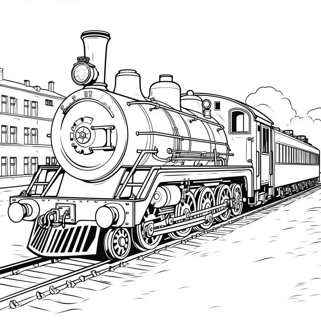 Поезд с вагонами - раскраска для детей - rov-hyundai.ru