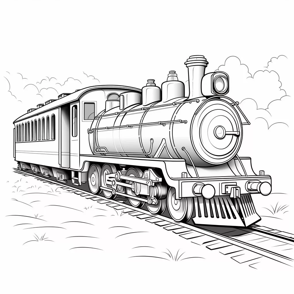 Раскраска поезда для детей