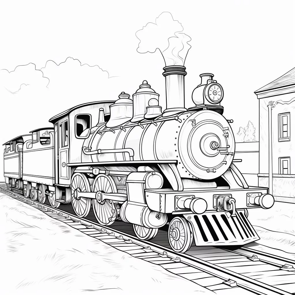 Раскраски Поезд с вагонами для детей (36 шт.) - скачать или распечатать бесплатно #
