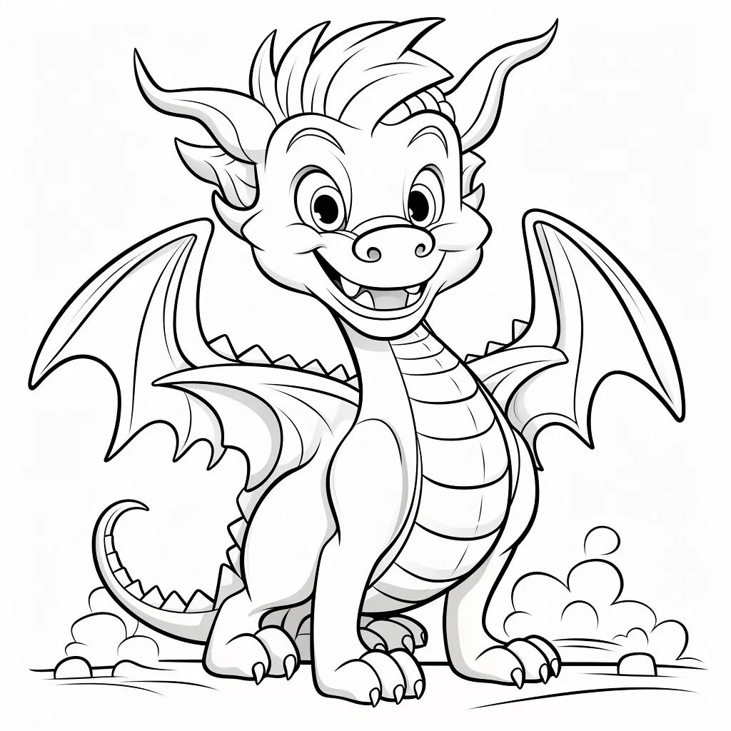 год дракона 2024 раскраска для детей