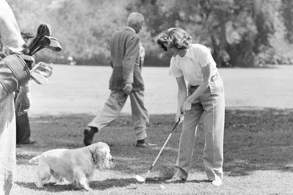 Кэтрин Хепберн играет в гольф