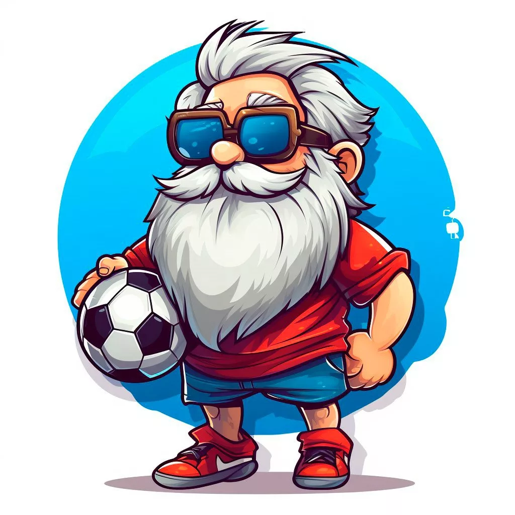 дед мороз играет в футбол