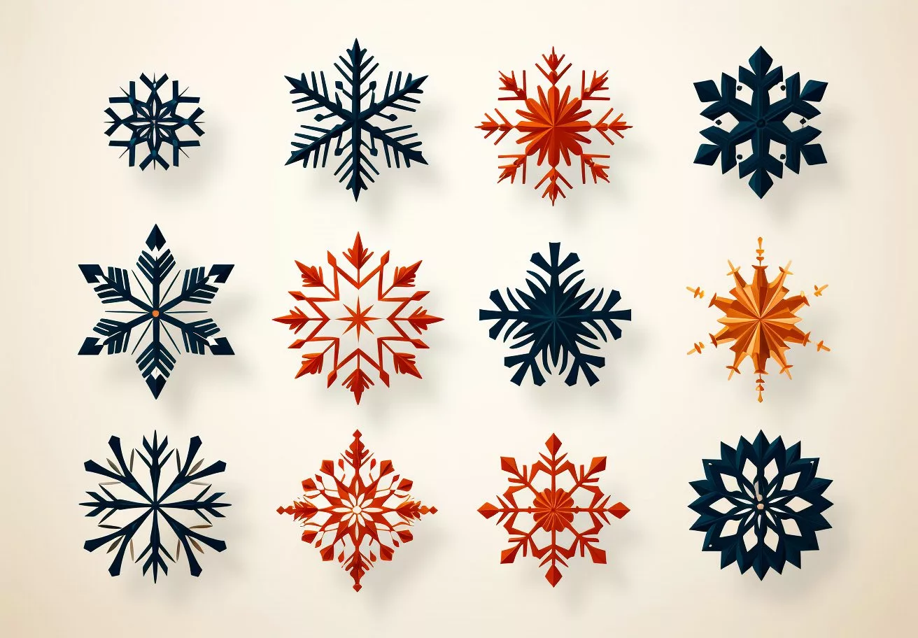 картинки снежинок для распечатки цветные