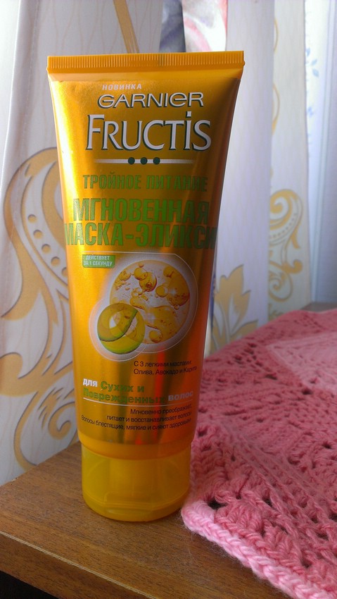 Мгновенная маска-эликсир Garnier Fructis «Тройное питание»