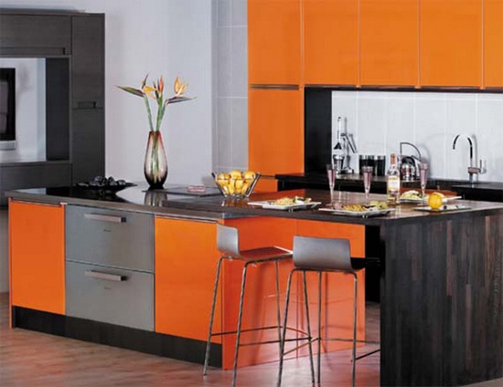 Идеи оранжевого дизайна интерьера